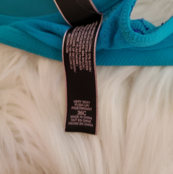 BLUE VICTORIA'S SECRET RAZORBACK BRA 36C - Picture 4 of 4